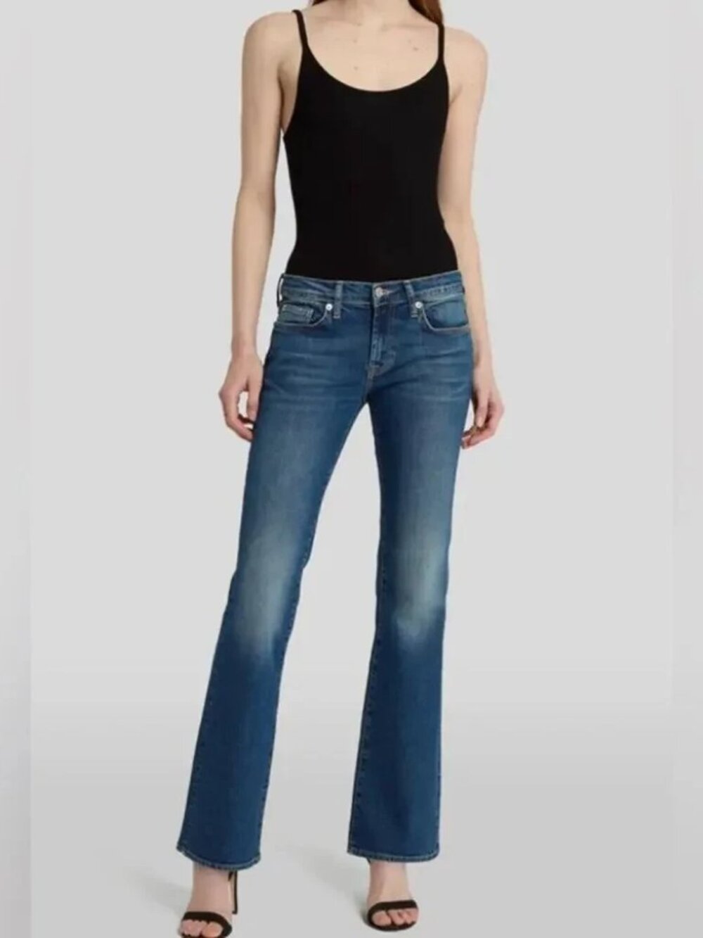 7 For All Mankind Bootcut Jeans Midrise Stretch Women's Size 29 Classic Style